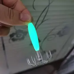 1Pc 12g/16g/25g/35g Luminous Blowing Tube Octopus Jig Hook Wood Shrimp Bait Squid Hook Cloth Roll Sea Fishing Explosion Hook