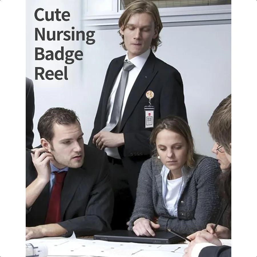 Badge Reels RetractableId Badge Holders Retractable Badge Clips Retractable ID Card Holder for Teacher Student Office Worker Bo
