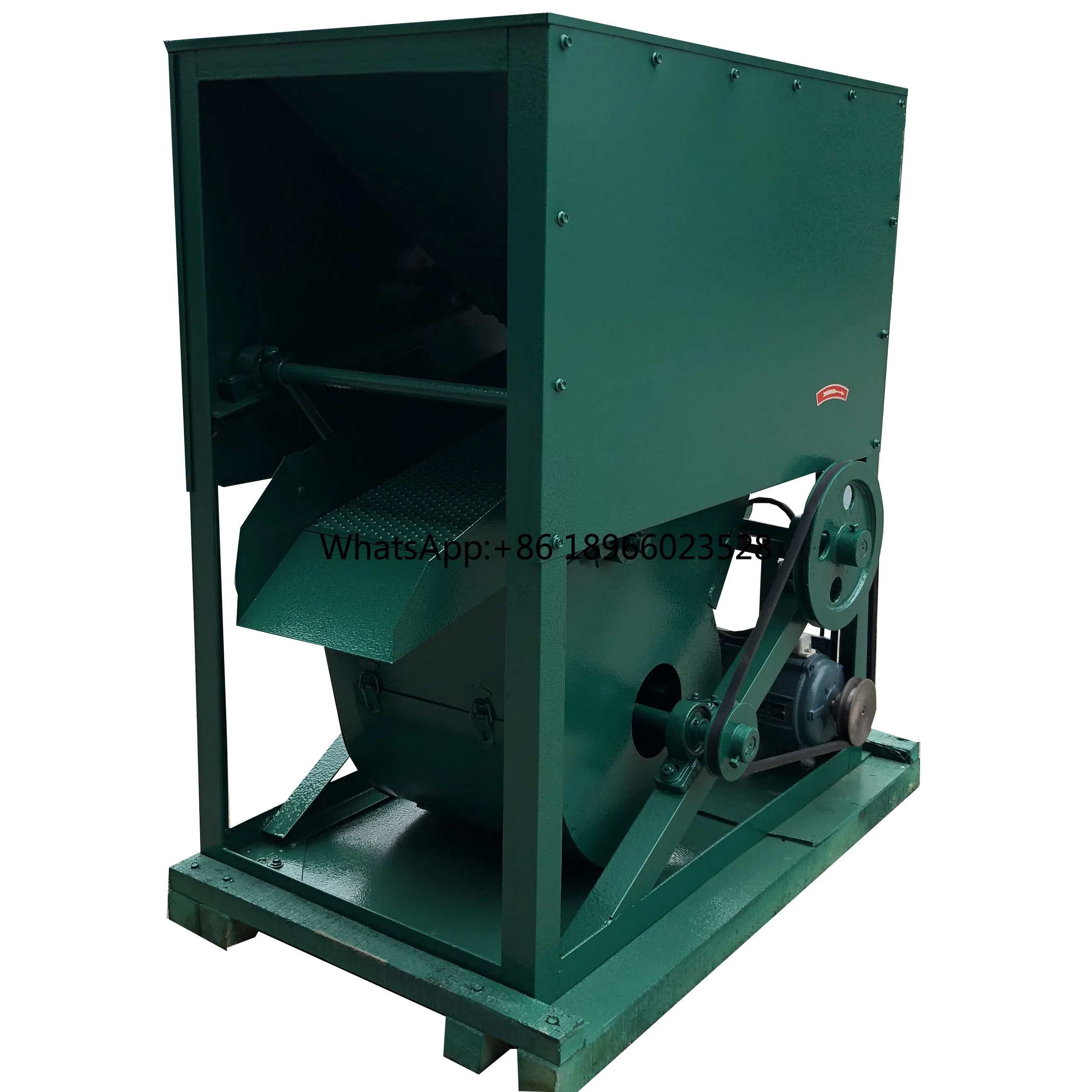 

Blow specific gravity stone machine to clean up the grain in the side stone and other heavy debris