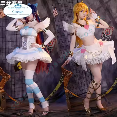 Stocking/Panty Anarchy Cosplay Anime Panty &amp; Stocking with Garterbelt Costume Stocking Panty Wig Halloween Shoes