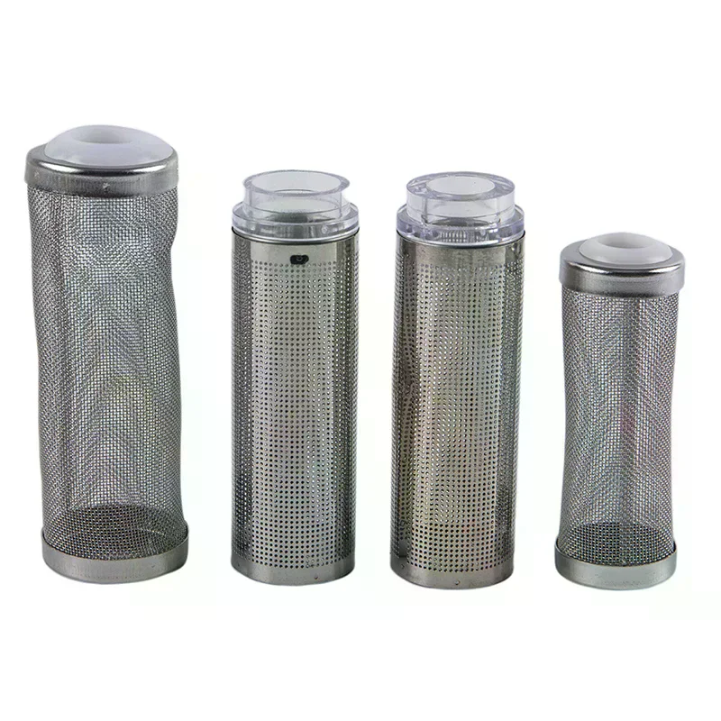 Fish Tank Filter Stainless Steel Inlet Case Mesh Shrimp Nets Special Cylinder Filters Inflow Inlet Protect Aquarium Accessories