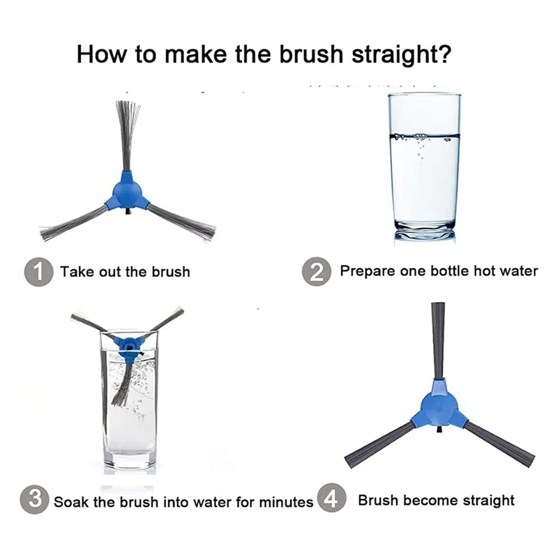 【Must-Haves】 Adequado para Eufy Robovac 11S Robovac 12 Robovac 15C Robovac 30 Robovac 30 Robovac 35C Vácuo 12 Pack Escova Lateral