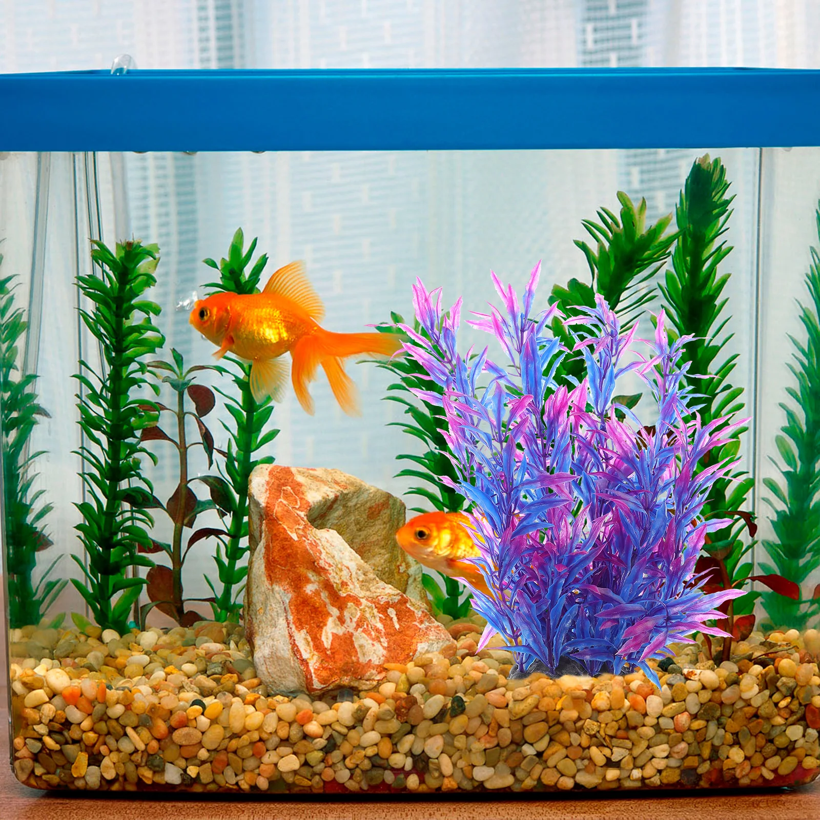 

Aquarium Decorations Large Fake Plants Fish Tank Accessories Lifelike Plastic Plant Safe Durable L scape Embellishment Home