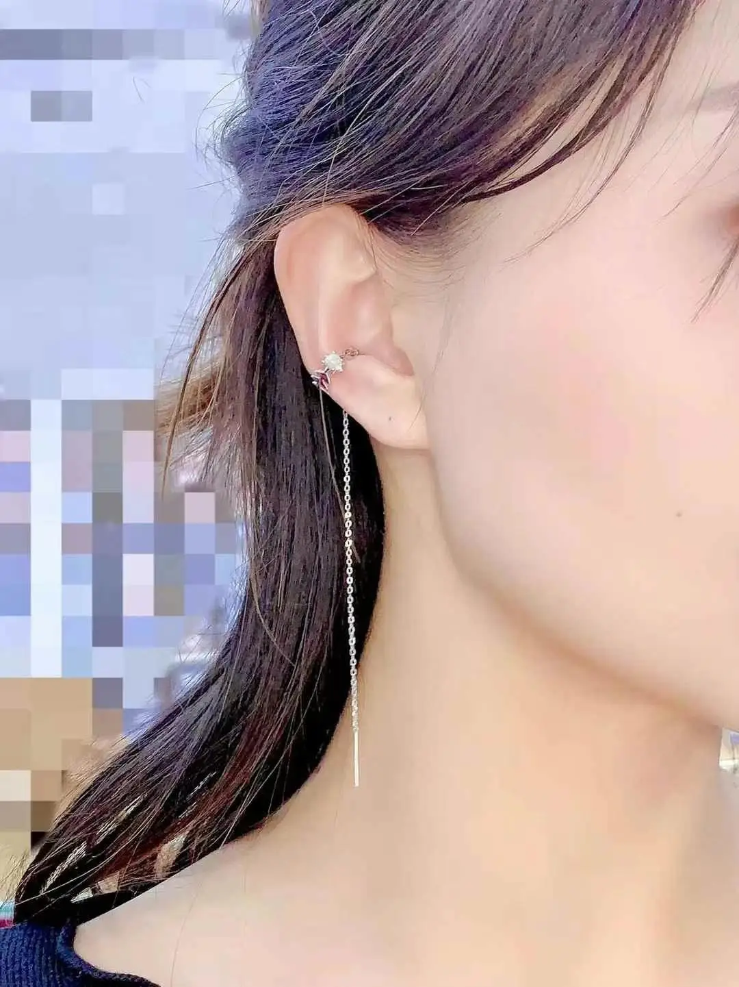 

Fashion Classic Natural Real Opa Earringl 925 Sterling Silver Women earrings
