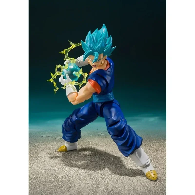 In Stock Original Bandai Dragon Ball SHF Blue Vegetto 2.0 Super Saiyan God Anime Action Figure Collectible Model Holiday Gifts