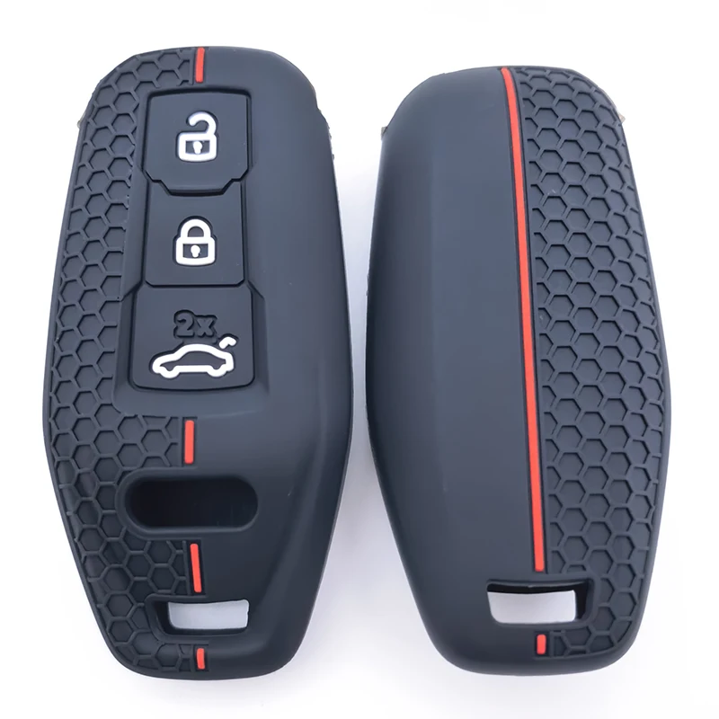 

Silicone Car Key Case Fob for Audi A5 A5L 2025 Q5 Q6 Q6L A6 2025 A6L A3 Keychain Remote Decoration Cover Bag Shell Accessories