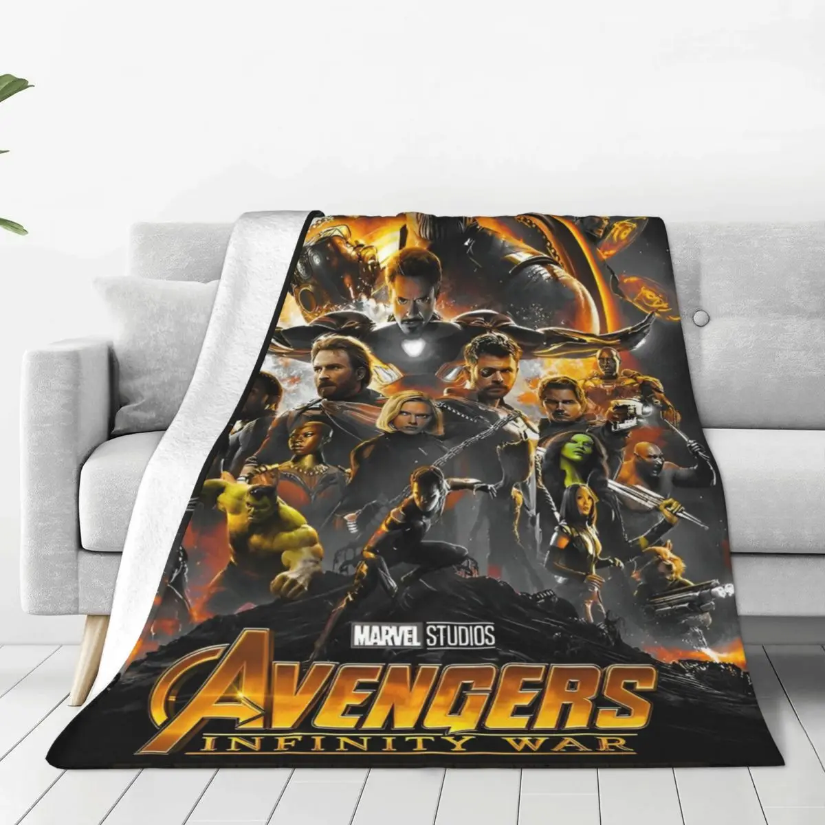 Avengers Marvel Assemble Blanket Quality Warm Throw Blanket Winter Picnic Living Room Funny Bedspread