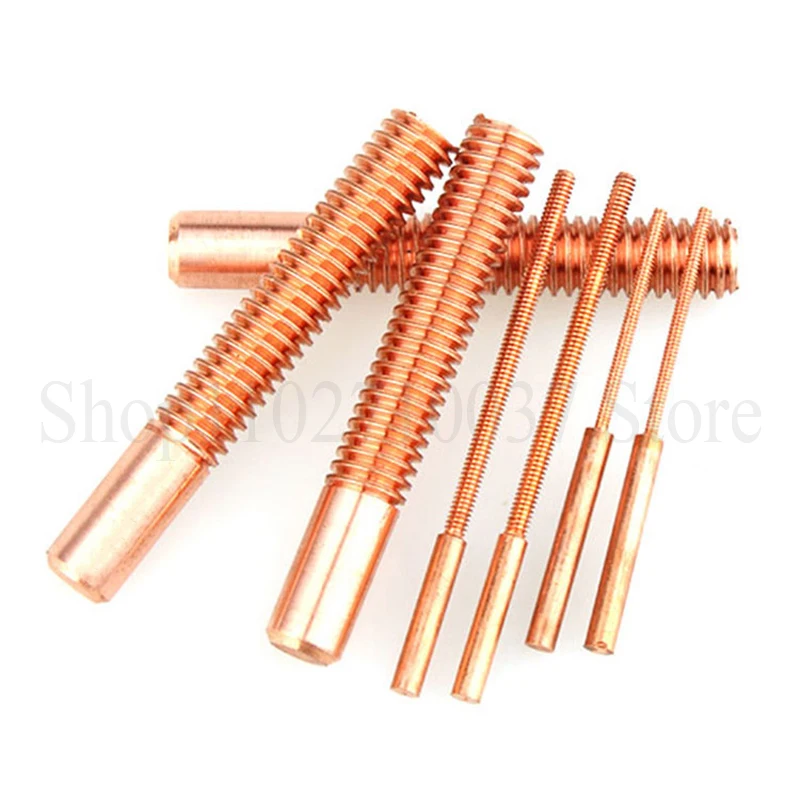 1PCS M2-M20 Pure Copper Tapping Electrodes For Spark EDM Metric Thread Electrode Discharge T2 Red Copper Screw Tooth