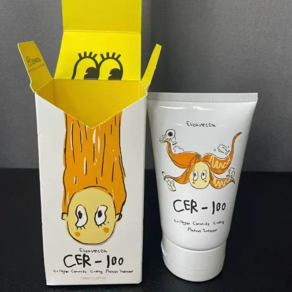 

CER-100 Маска для ухода за волосами - Коллагеновая маска для волос с кератиновым протеиновым покрытием, восстанавливающая поврежденные, улучшающая вьющиеся, разглаживающая, уход за волосами