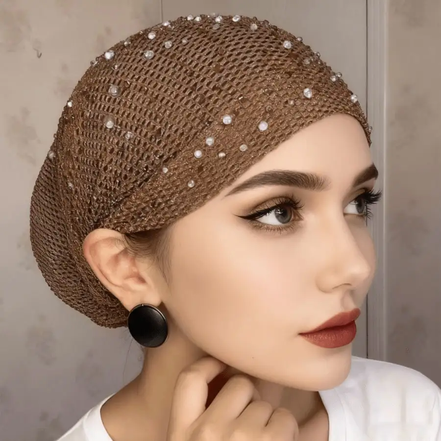 Gorro para el pelo de Color sólido para mujer, pañuelo clásico para la cabeza, diadema de diseño elegante, sombreros de mujer, regalo de Navidad, 1 ud.