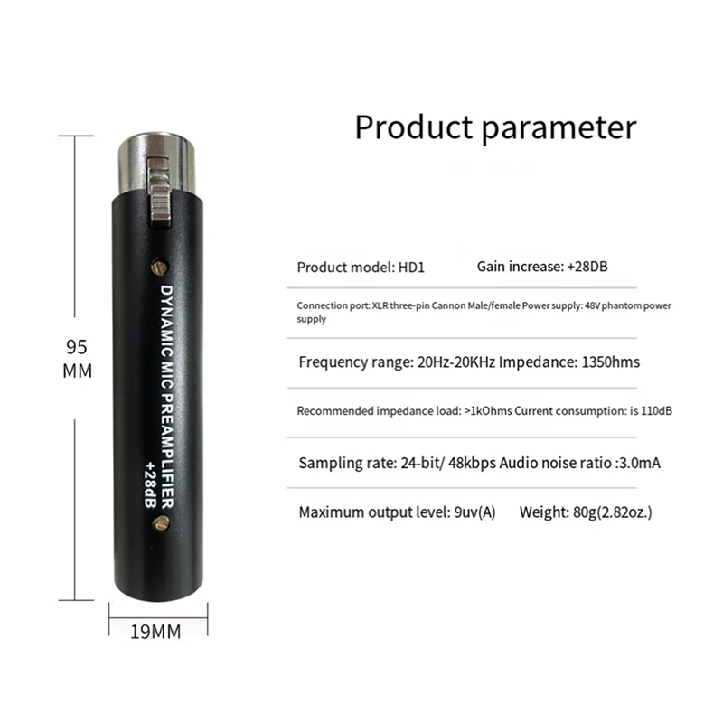 3X Microphone Preamplifier For DM1 Dynamic 28DB Gain Mic Amplifier For Dynamic And Passive Ribbon Microphones-A74Z