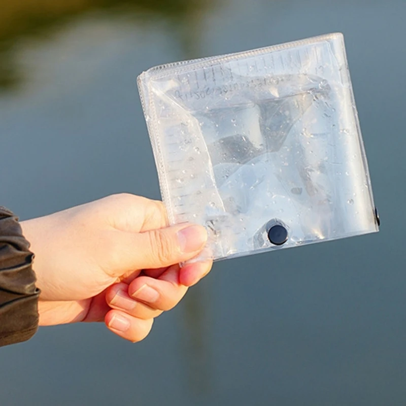 

Clear Fish Container Convenient Snapping Folding Live Fish Observation Bag