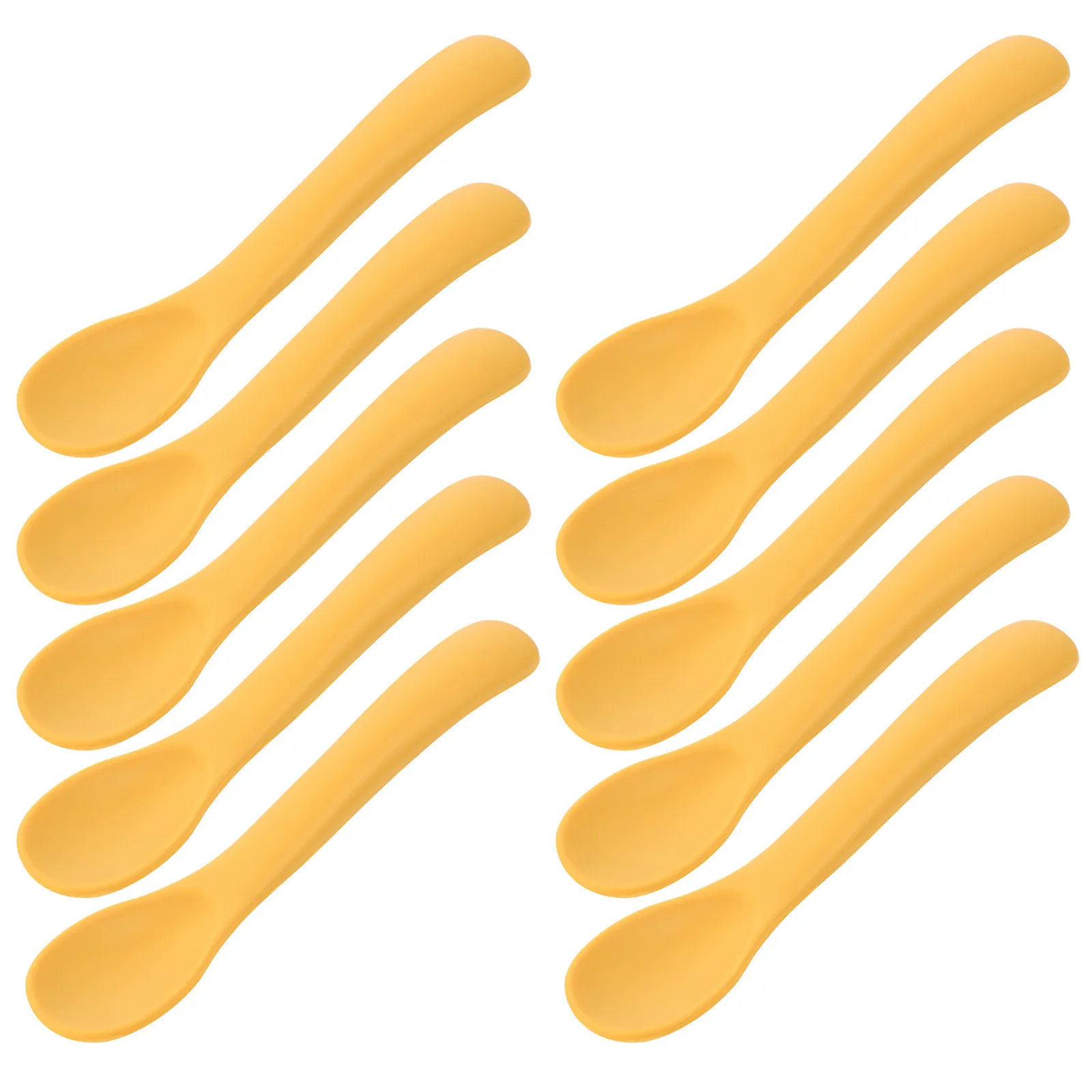 

Набор из 10 силиконовых ложек премиум-класса для кормления малышей, с короткой ручкой, для супов и каши