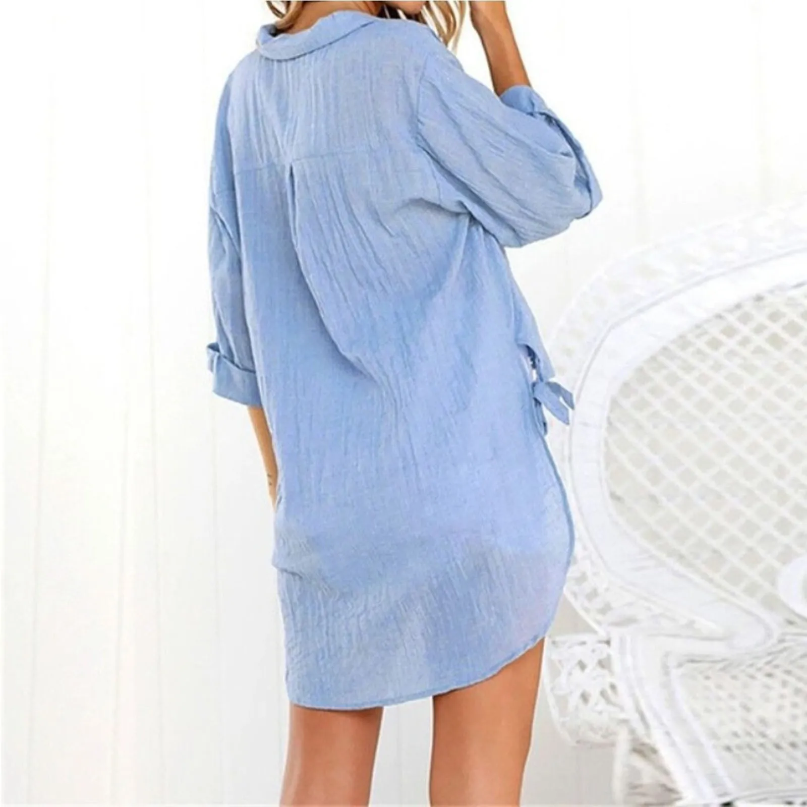 Casual Long Sleeve Loose Shirts Women Fashion Cotton Linen Blouses Tops Vintage Streetwear Oversized 5XL Button Tunic Top Tee