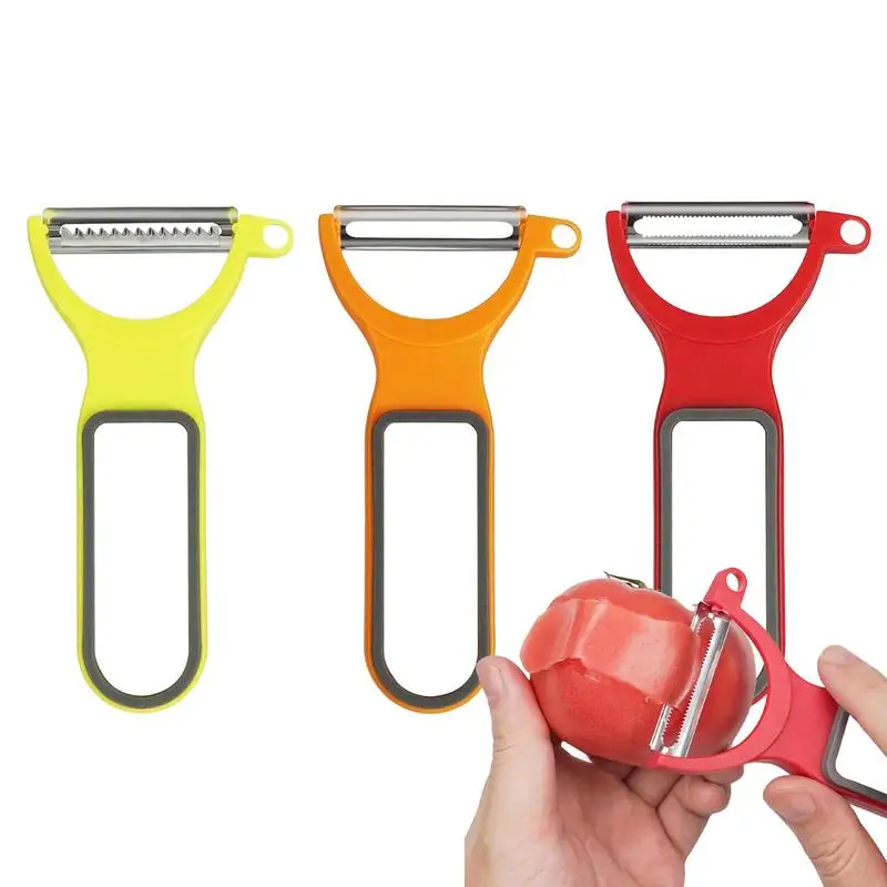 Pelapatate per frutta e verdura pelapatate da cucina Set pelapatate in acciaio inossidabile manico ergonomico antiscivolo coltello da cucina portatile