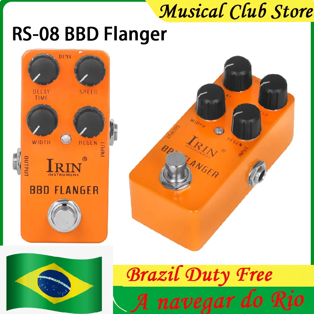 IRIN RS-08  BBD Flanger Guitar Effect Pedal Metallic Flanging Timbre Effects True Bypass Pedals Electric Guitar Accessories