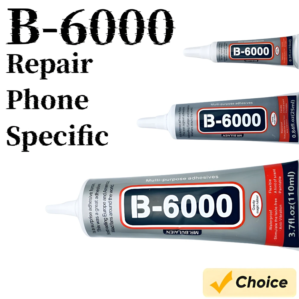 B-6000 Clear Phone Screen Repair Glue B6000 Universal Diamond DIY Adhesive with Precision Applicator 10/25/110ML B7000