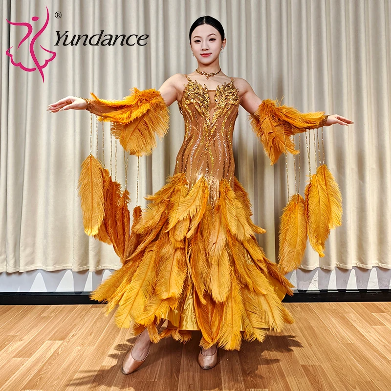 B-25170 Custom International Standard Ballroom Dance Dress for Women Spandex/Polyester Stage Performance Wear