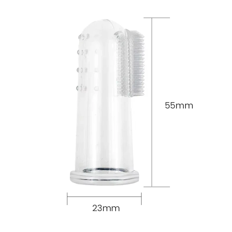 1 Sets of Pet Silicone Finger Sleeves Boxed Toothbrushes for Cats Dogs Brushing Finger Sleeves Pet Teeth Oral Cleaning Products