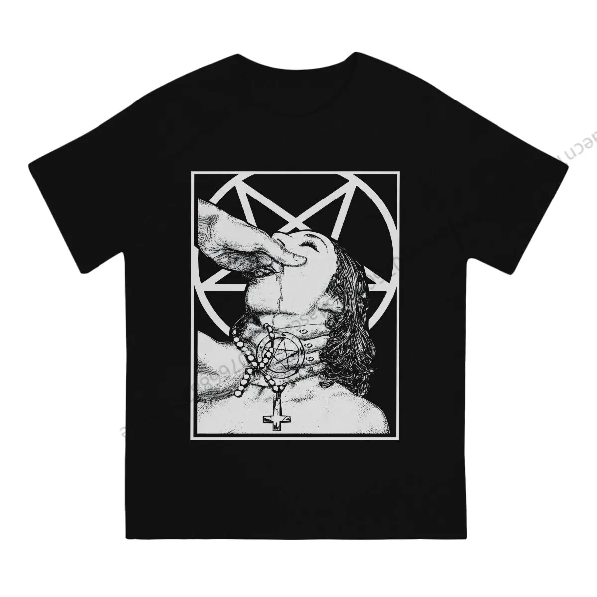 Satanic Nun  Men T Shirt O-Neck TShirt Cotton Tops