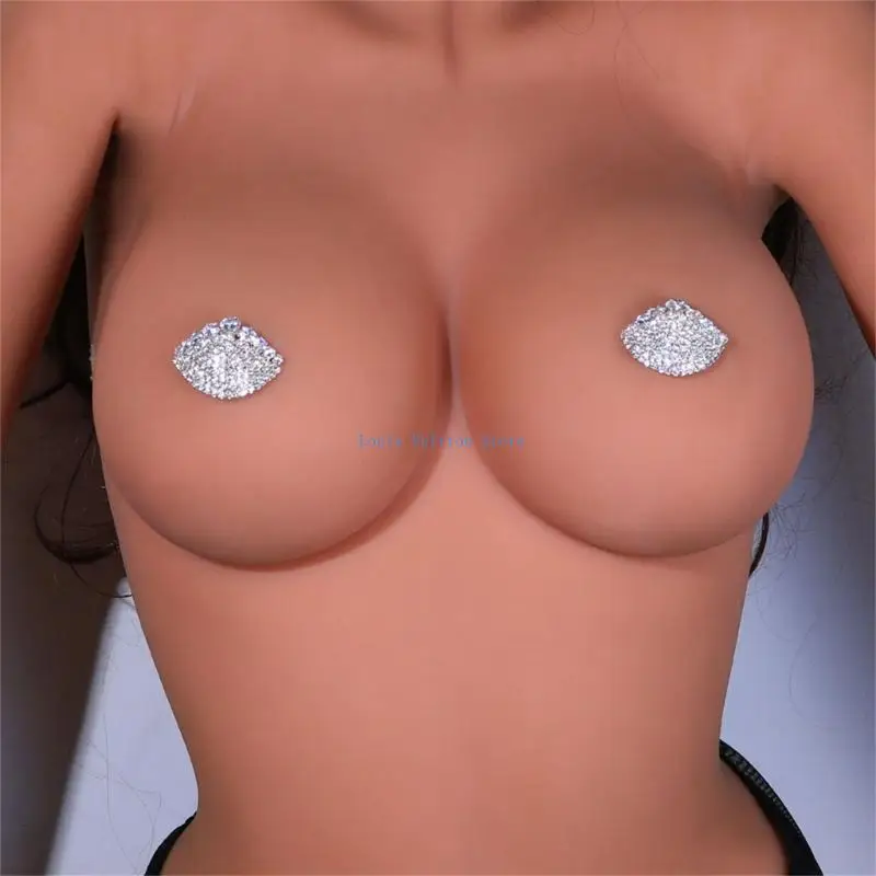 L5yb Rhinestons Shell Covers for Night Out Crystal Pasties Basties Brasties