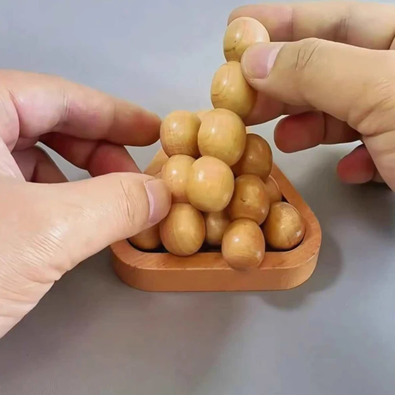 ألغاز الهرم الخشبي لتدريب المنطق الذكاء ألغاز دعابة الدماغ للمراهقين والكبار والأطفال ألعاب تعليمية ألعاب يثير العقل