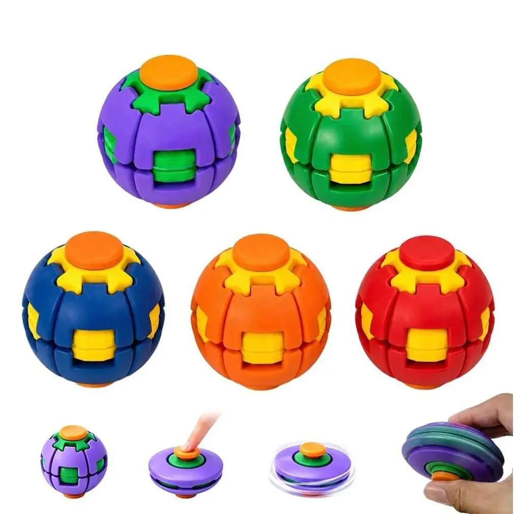 New 3D Printed Deform Press Rotate Ball Fidget Spinner Ball Smooth Rotate Portable Pocket Sensory Anxiety Stress Relief Creative