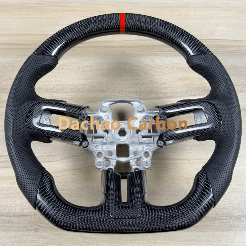 

Real Carbon Fiber Steering Wheel For Ford Mustang 2018 2019 2020 2021 2022 2023 Glossy High Quality Racing Wheel Custom Style