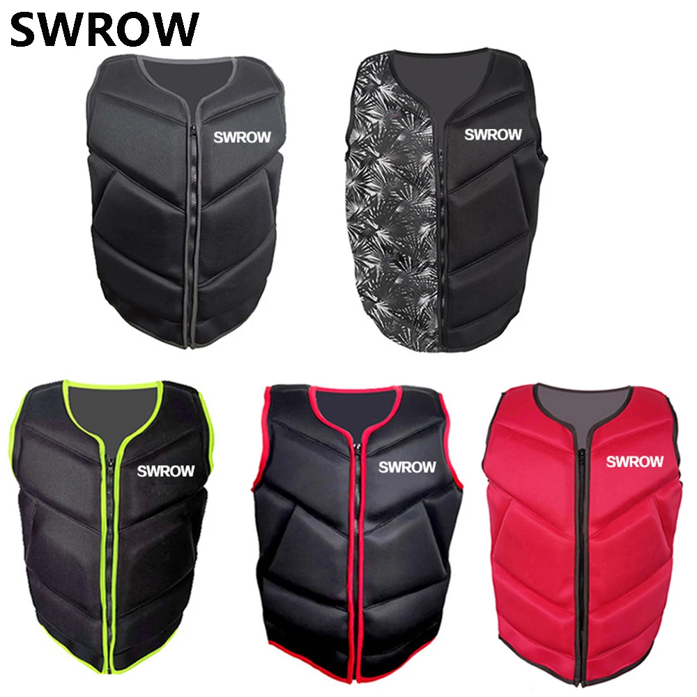 Giubbotto di salvataggio in Neoprene adulti Surf giubbotto di salvataggio sci barche a motore Kayak zattera per barche gilet da pesca nuoto gilet