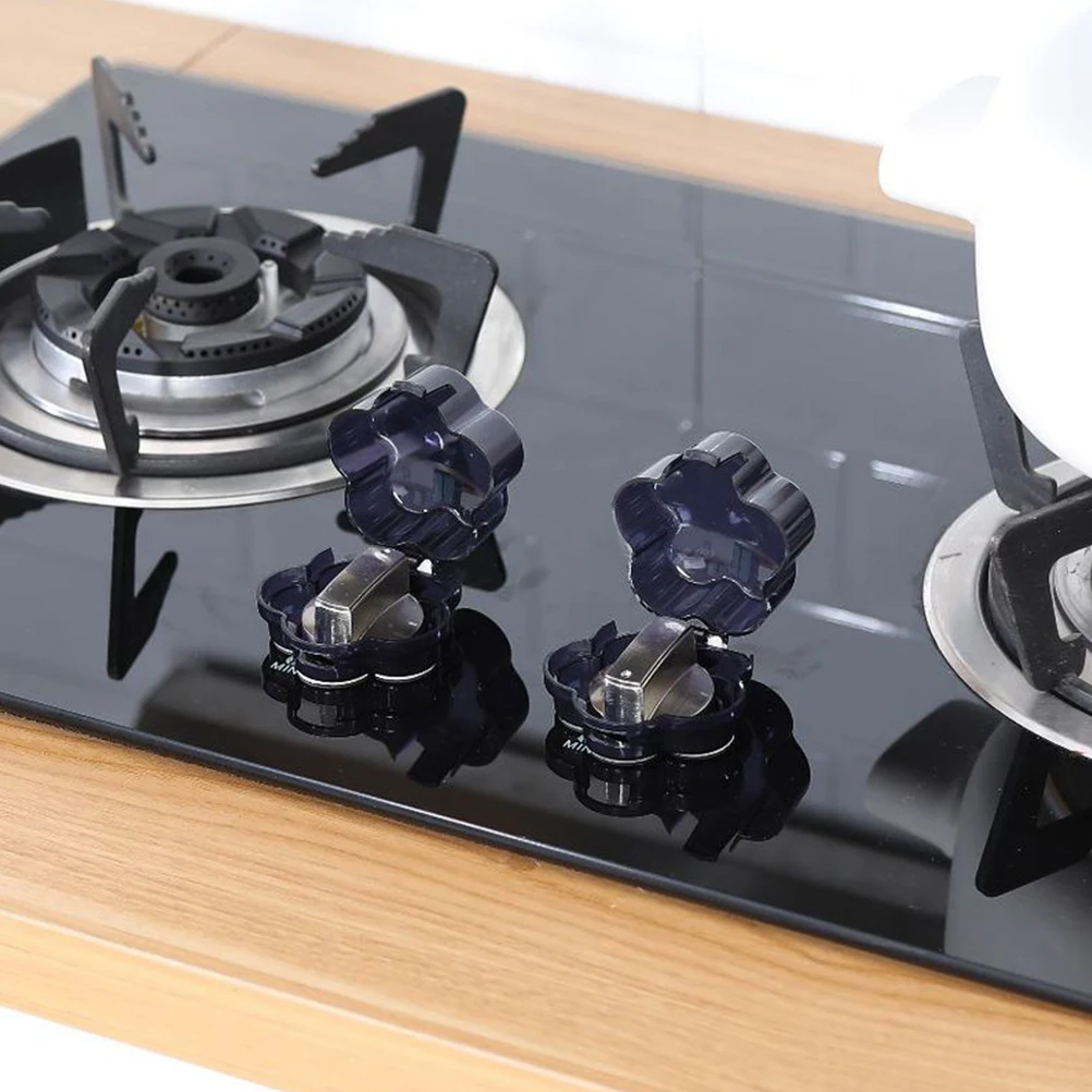 

6 Pcs Gas Switch Protection Cover Baby Proof Oven Lock Stove Knobs Proofing Door Safety Cabinet Locks