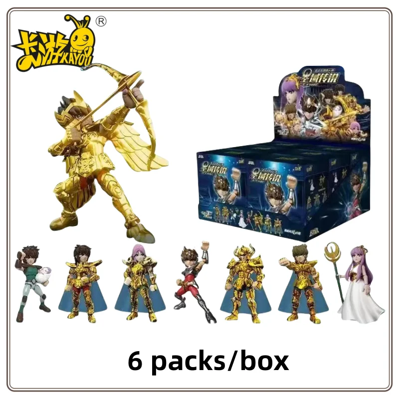 In Stock KAYOU  Vol.1 .2 Saint Seiya Blind Box Aiolos Athena Aldebaran Mu Aiolia Assembled Movable Model Toys Gold Saint