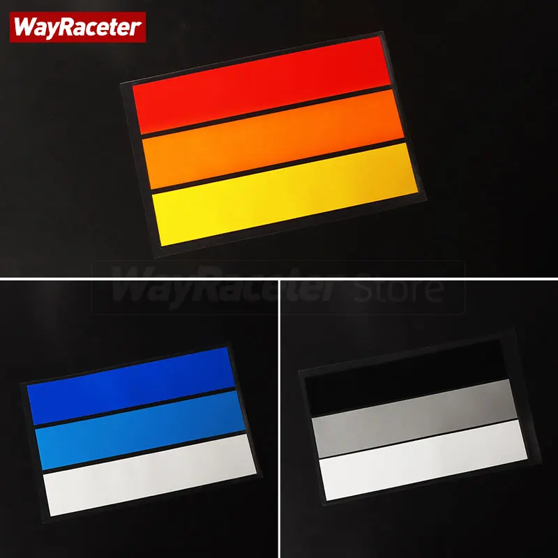 Classic Retro Top Tri Color Stripes Sticker Vinyl Decal For Toyota Tacoma 4Runner Tundra FJ Cruiser Lexus GX LX Accessories