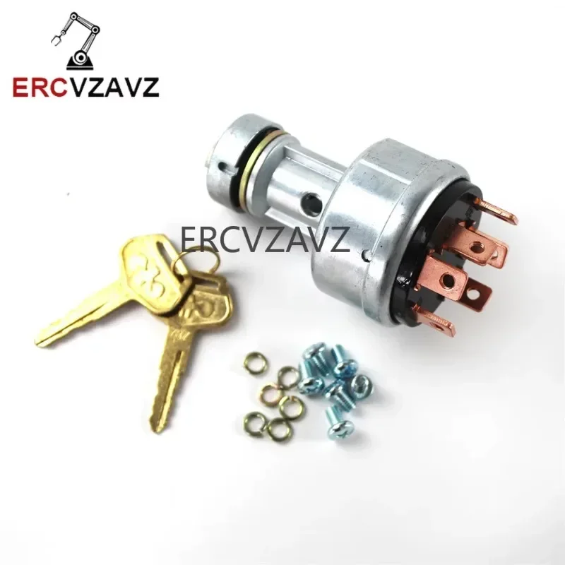 PC200 Key Ignition Switch 6 Pin 08086-10000 08086-00000 22B-06-11910 for Komatsu PC200-1 PC200-2 PC200-3 PC200-5 PC200-7 PC300-7