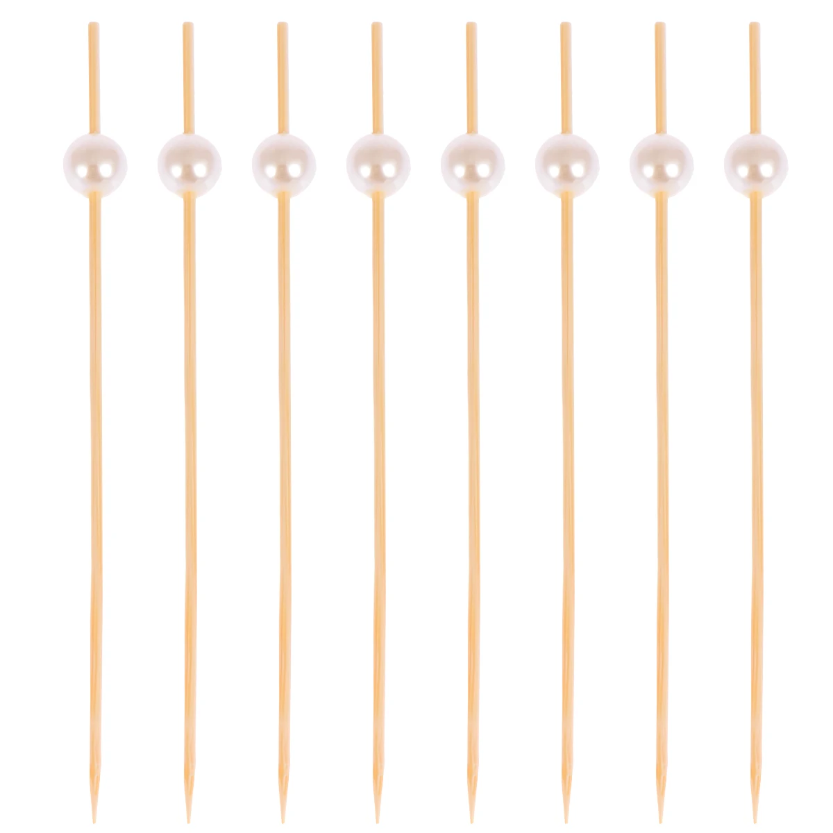 

300 Pcs Appetizer Cocktail Skewers Fruit Fancy Toothpicks for Appetizers White