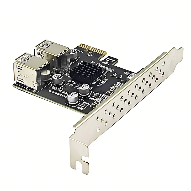 PCI-E USB 3.0 어댑터 5Gbps USB 3.2 Gen1 PCIE 카드 허브 멀티플라이어 USB3 컨트롤러 추가 카드 4포트 USB3.0 PCI Express X1 보드