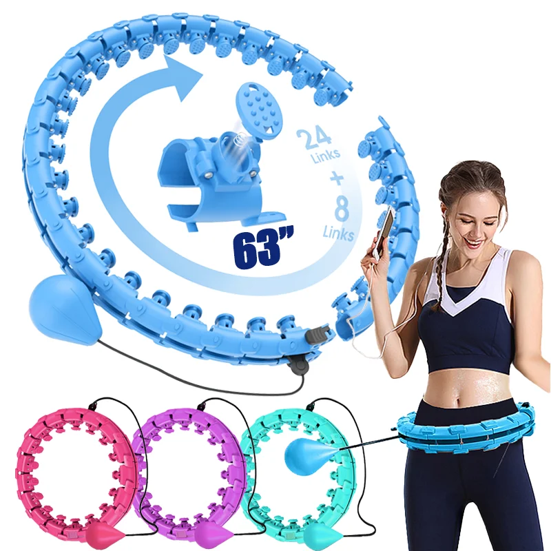 Weighted Pilate Hoop Infinity Design,Smart Exercise Equipment for Women, Home Fitness,Space-Saving,Portable and Easy to Assemble