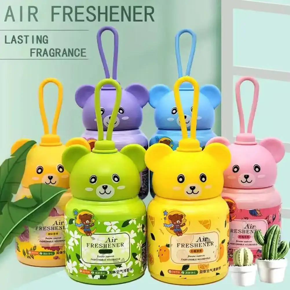 

Cute Bear Car Air Freshener Hanging Deodorant Solid Air Freshener Car Fragrance Gifts for Car Interior Z6W5