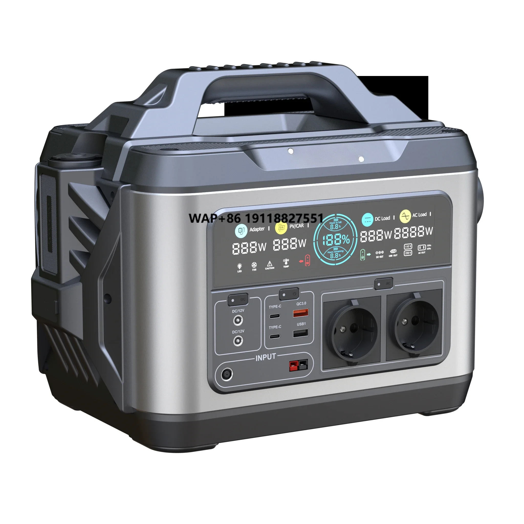 Factory 300000 mAh AC Power Pack Solar Generator 1200 Watt Power Station for Fast Charging for Camping Outdoor Activities