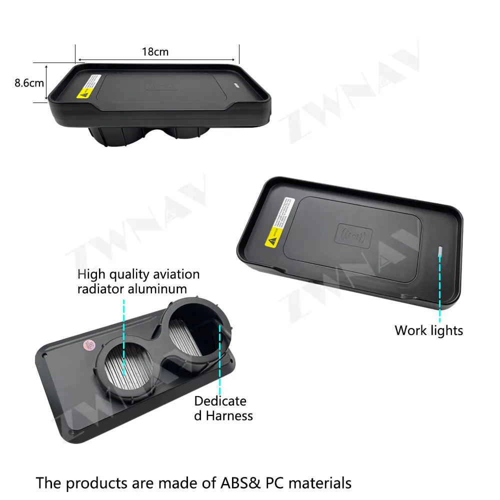 For Renault Clio 4 2013-2018 Models Embedded Inserted Center Console Charging Pad Car Upgrade Module wireless charger