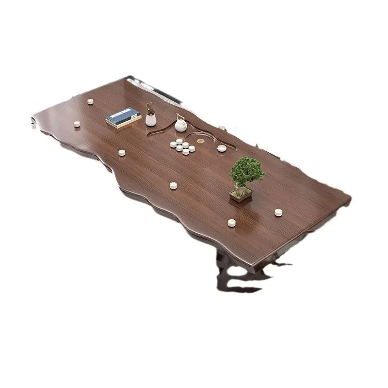 

Negotiate tea table, log large board solid wood tea table, new Chinese style, Zen