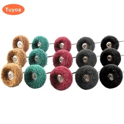 100pcs Dental Nylon Mini Drill Abrasive Brush 2.35mm 3mm Shank Buffing Polishing Wheel Rust Remover for Dremel Rotary Tool