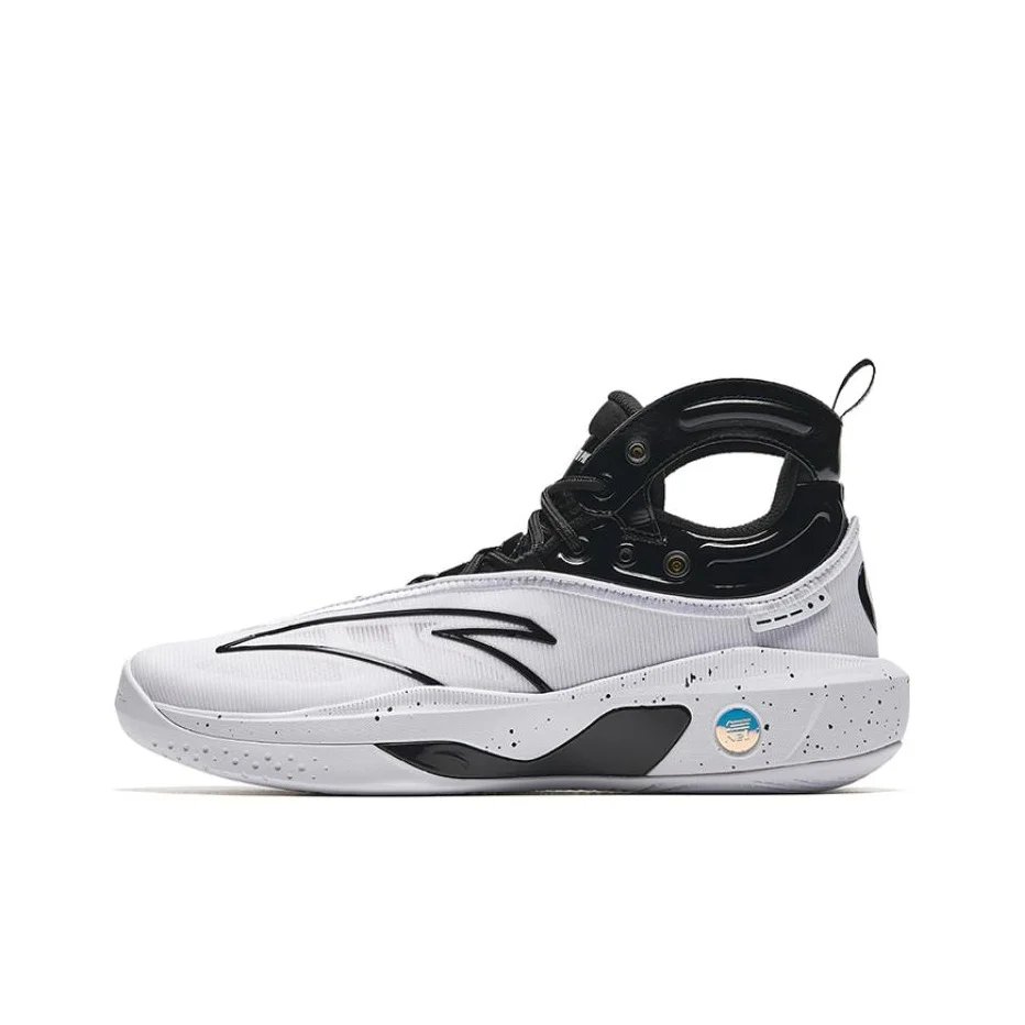 Anta KT8 KT 8, Black Eight Comfortable Slip Resistant Abrasion Resistant High top Basketball Shoes Men's Black White 112331101-1