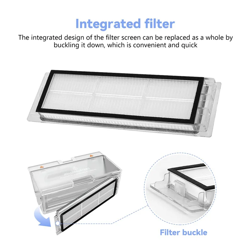 TCF-Aksesori Suku Cadang Pengganti Filter HEPA Sikat Samping Sikat Utama untuk Penyedot Debu Robot Roborock S51 S55 S5 S6 S5max