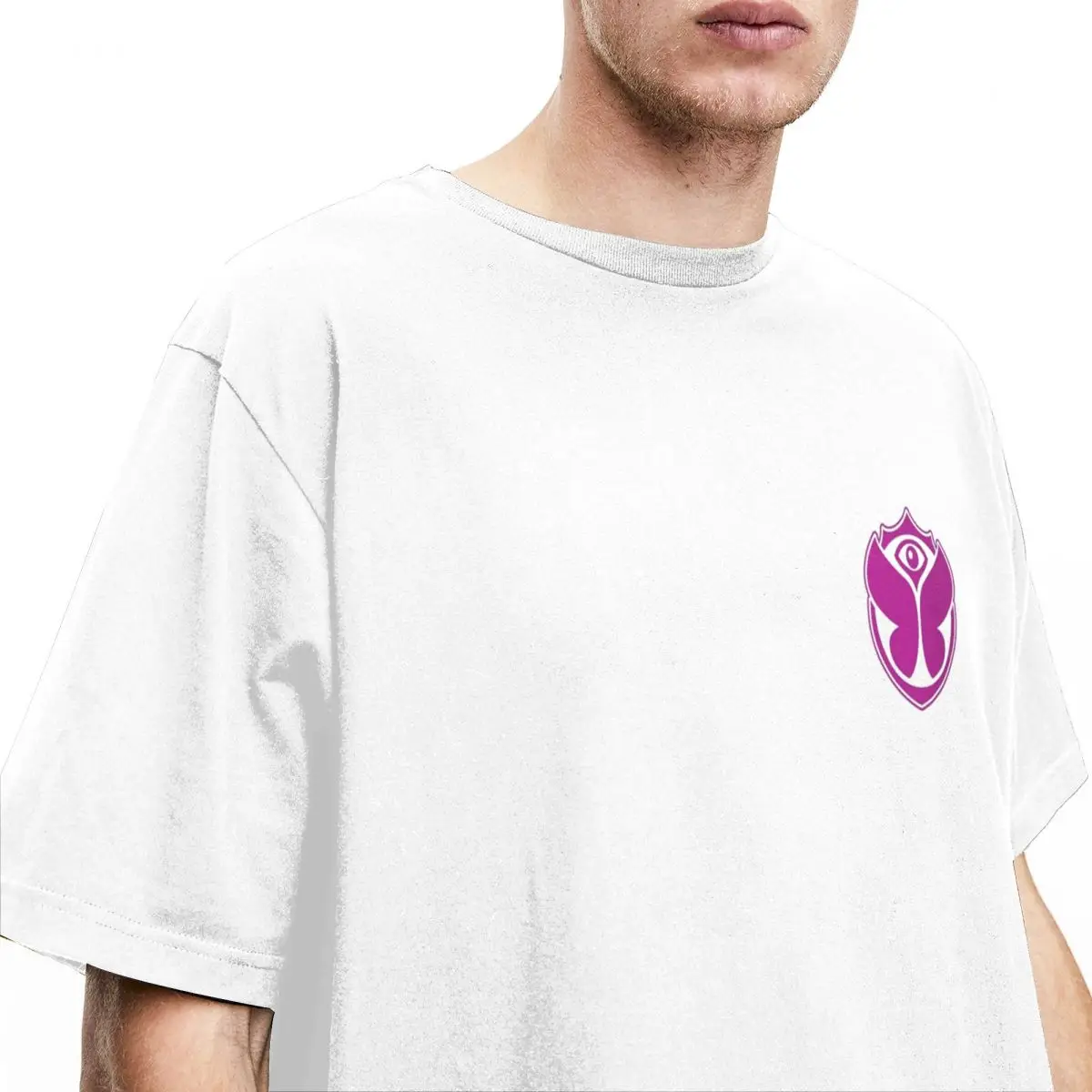 تي شيرتات مهرجان الموسيقى الإلكترونية للرجال ، شعار وردي ، تيشيرتات غير رسمية ، Y2K ، قمم قطنية ، فكرة هدايا صيفية ، تيشيرتات #4