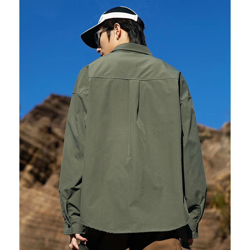 Unisex Outdoor Techwear Shirt – Quick-Dry & Ripstop Utility Button-Up for Hiking, Camping & Street Style