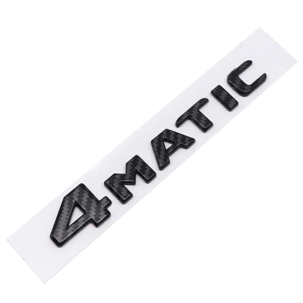 Carbon Fiber Car Side Emblem Rear Trunk Badge Sticker for Mercedes Benz 4MATIC W251 W203 W204 W205 W210 CLA GLE SLK C63 G500 G63 view 3