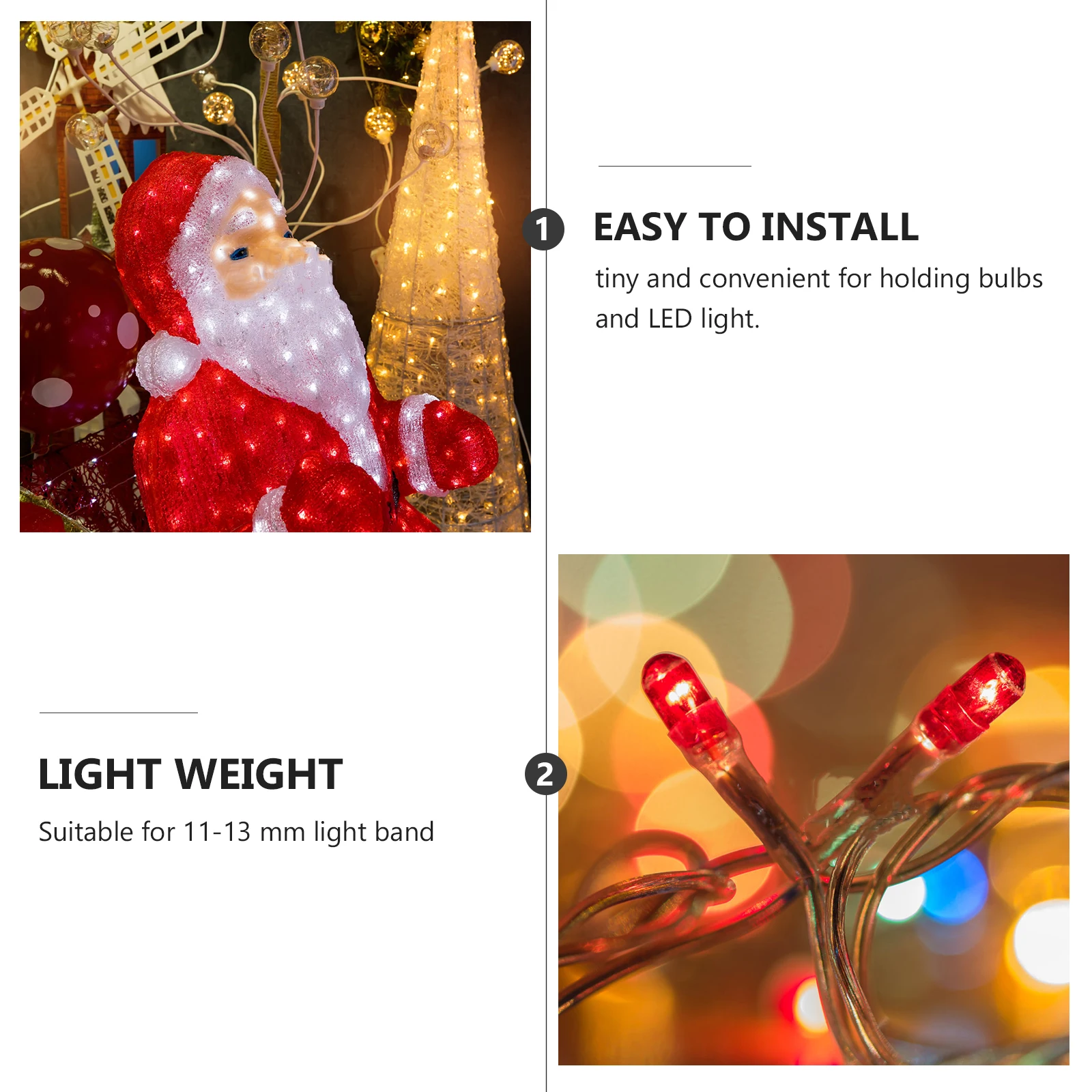 

100pcs Light Tube Holder Transparent For 11-13Mm Led Fluorescent Lamp Clip Clamp Mounting Bracket Fastener Hardware