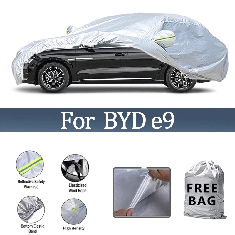 

Для BYD E9 автомобильный чехол уличные защитные чехлы снежный солнцезащитный козырек водостойкий пылезащитный внешний УФ автомобильные аксессуары