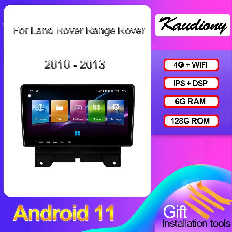 Kaudiony Android 11 For Land Rover Range Rover Car DVD Multimedia Player Auto Radio GPS Navigation 4G Stereo DSP Video 2010-2013