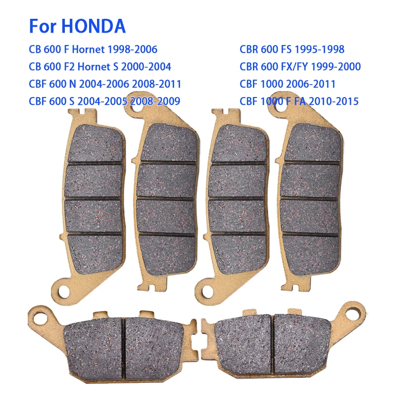 Motorcycle Front Rear Brake Pad For HONDA CB600 F Hornet CBF600 N S CBF600N CBF600S CBR600 FS FX FY CBF1000 CB CBR 600 CBF 1000